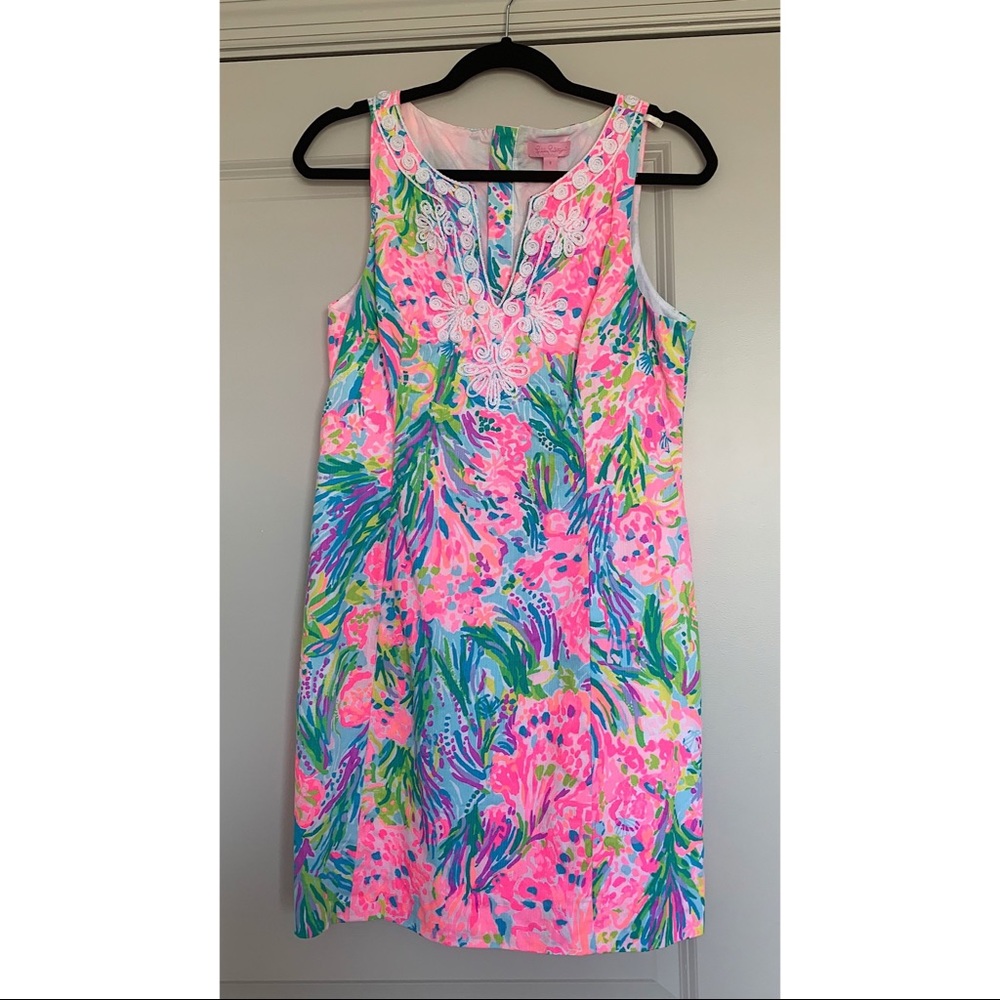 Lilly Pulitzer Gabby Shift in Fan Sea Pants Size 8